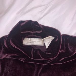 Vintage Liz Claireborne Belvet Maroon Mock neck shirt